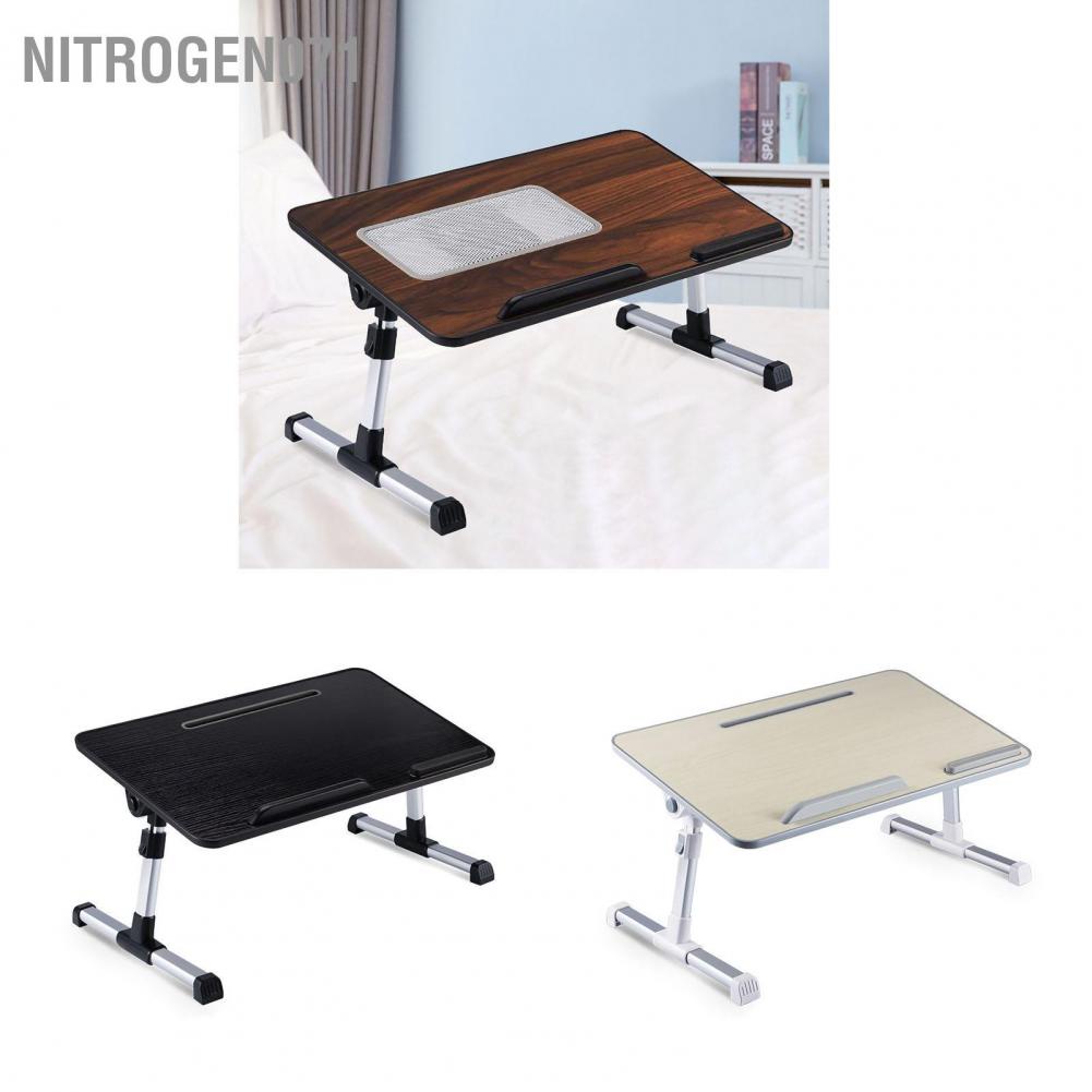 ❤️ Nitrogen071Giá Đỡ Laptop Đế Đứng Dành Cho Ngồi Giường Xách Tay Bàn gấp giường bằng hợp kim nhôm Chống trượt Đôi vách ngăn đứng cho ký túc xá tại nhà