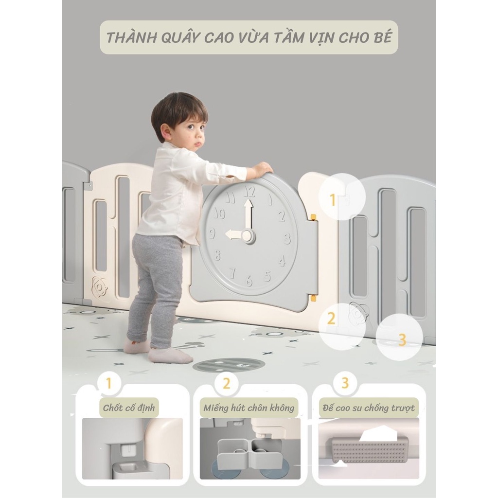 Quây trơn phi hành gia BONHERO, quây nhựa cho bé kèm đồ chơi