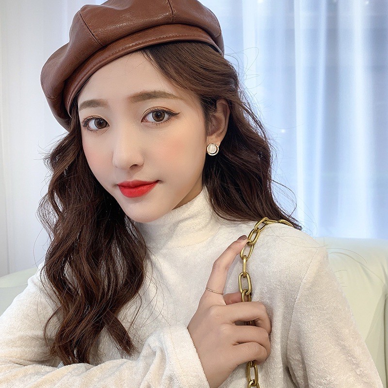 Bông tai Khuyên tai nữ nụ tròn ánh xanh mắt mèo độc đáo