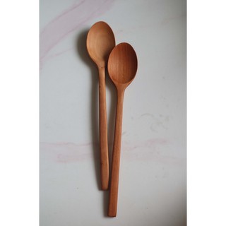 Thìa Gỗ Ăn Cơm - Thìa Bằng Gỗ Nhãn Xuất Khẩu 23,5cm - Chính Hãng CAGO