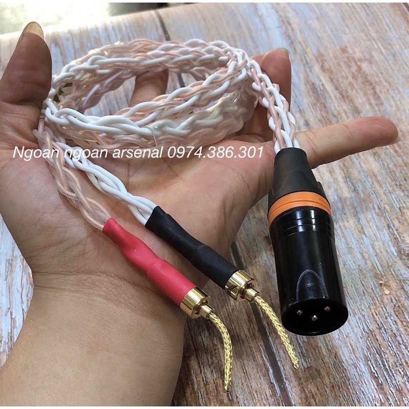 dây Canon xlr đực ra 2 rắc loa mỏ chim mềm