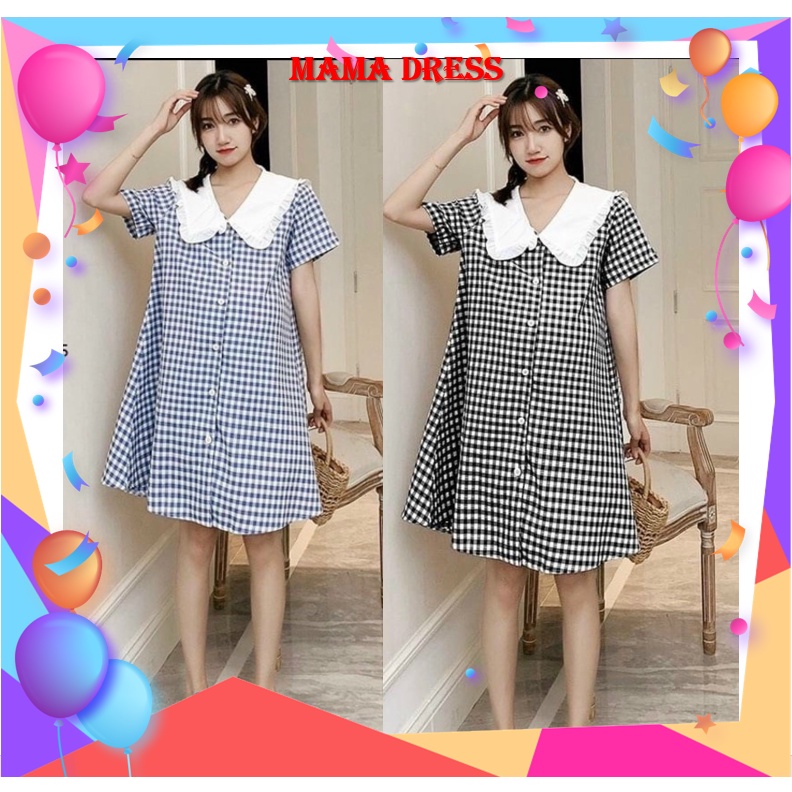 [GIÁ TIẾP THỊ] Đầm váy bầu công sở MAMADRESS dáng suông, chất lụa mềm mịn, nhẹ nhàng FREE SIZE V67