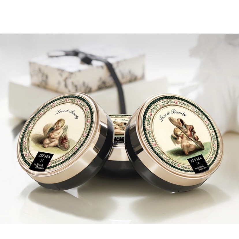 Cushion Kem BB Trang điểm ZEESEA Tự Nhiên Kiểu Anh Quốc Hãng 1 Phấn +1 Lõi