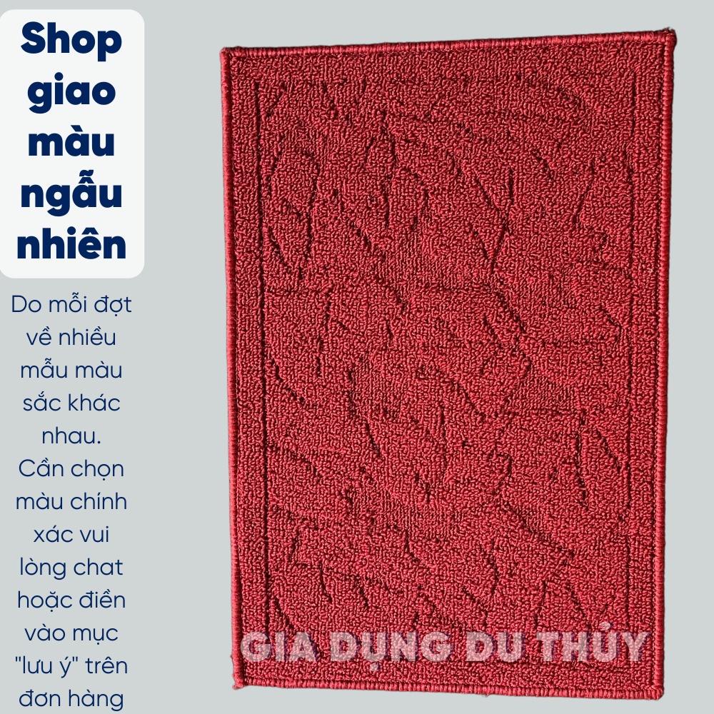 Thảm chùi chân chống trượt chất liệu cao su chống trượt kích thước 40x60 cm