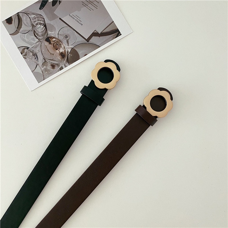 Thắt lưng mặt hình hoa dễ phối đồ thời trang đơn giản 19588