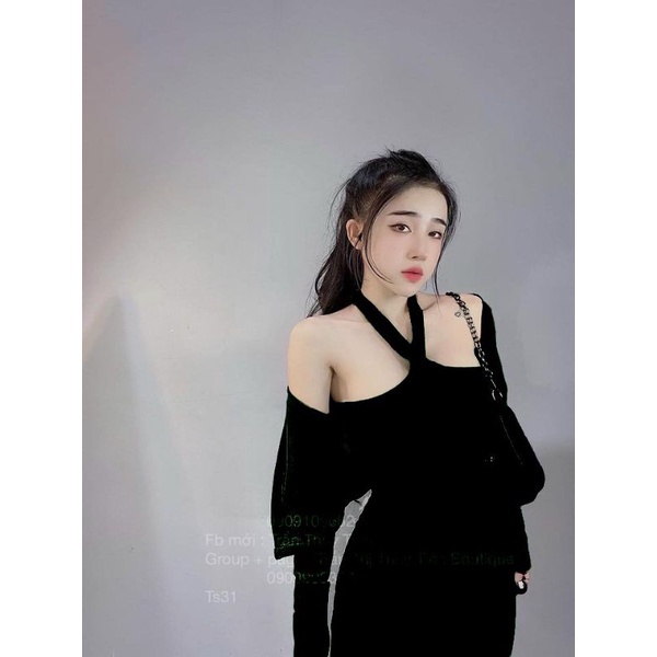 SET ĐẦM CỔ CHÉO KÈM KHOÁC CÓ BIGSIZE