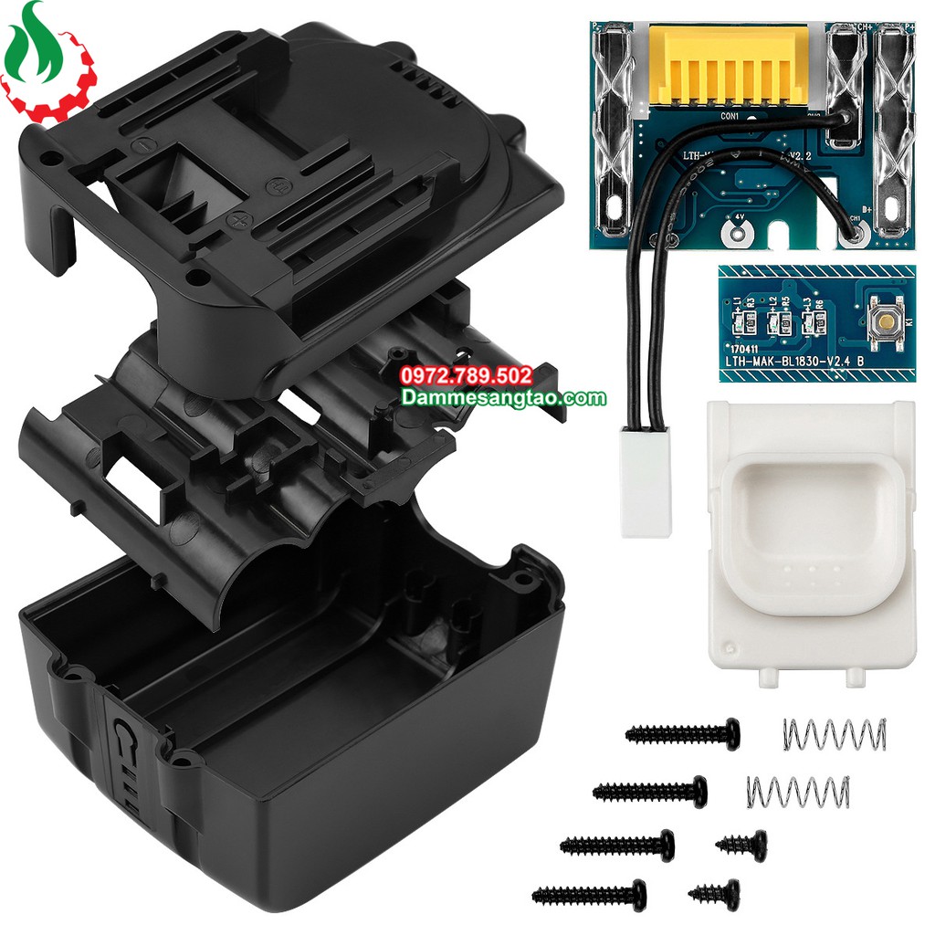 DMST Vỏ pin makita 14V Li-ion 3.7V nhận sạc zin