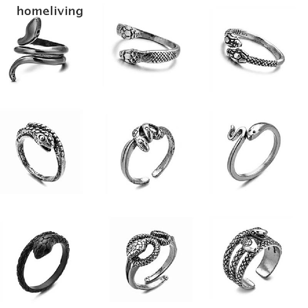 Nhẫn Hở Hình Rắn Màu Bạc Cổ Điển 21 Kiểu Tùy Chỉnh Thời Trang Cho Nam Và Nữ