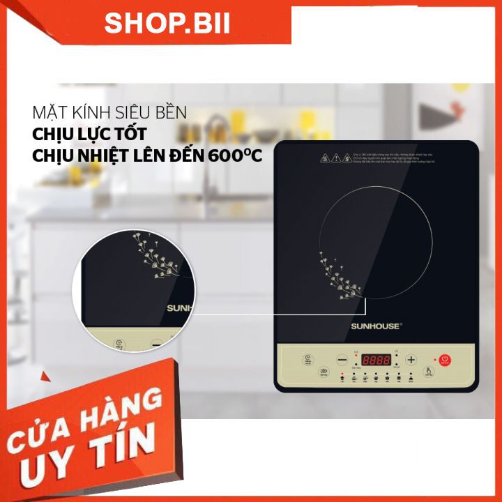 Bếp Từ Sunhouse, Bếp Từ Đơn Sunhouse SHD-6148 Hàng Chính Hãng Bền Rẻ Chất Lượng Cao Tặng Kèm Nồi Lẩu Bảo Hành 12 Tháng.