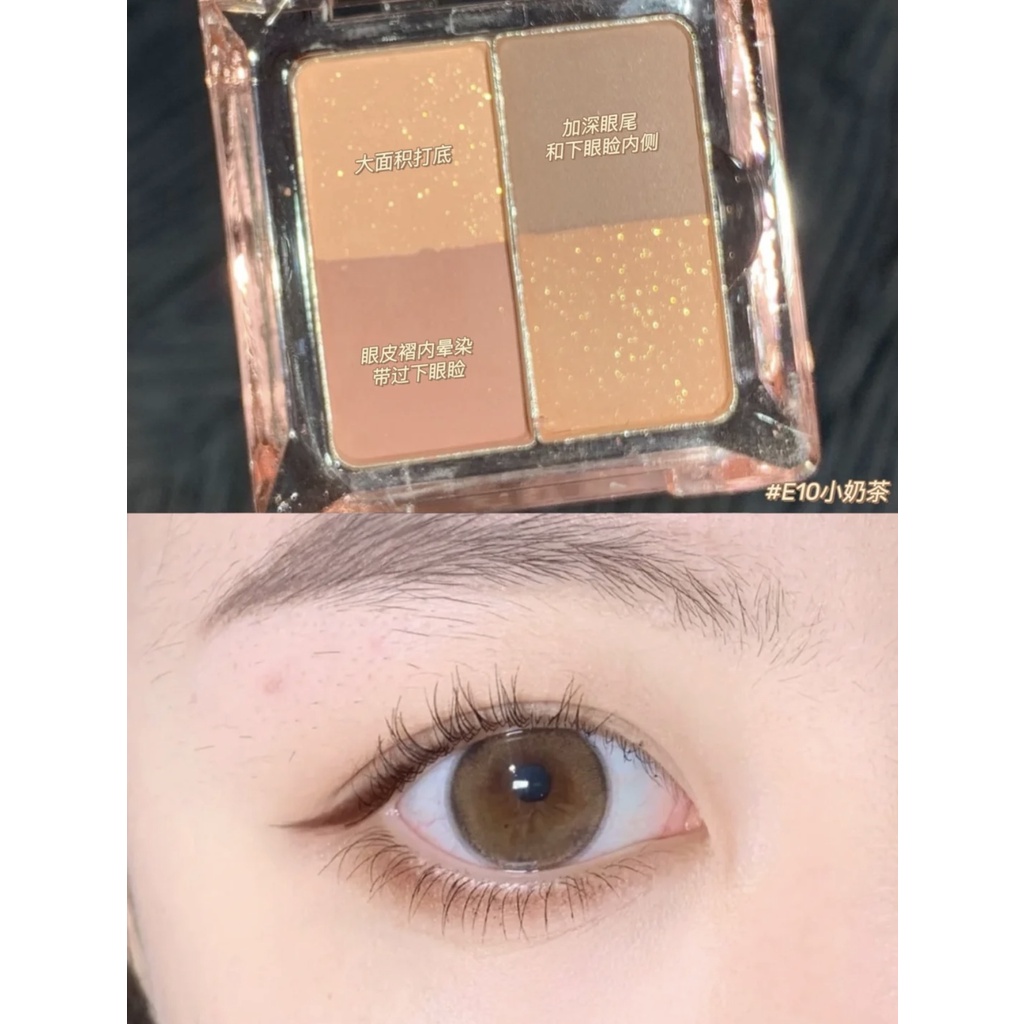 Thyra / thyra Xiaomeng Bảng Phấn Mắt Tông Đất y2k Millennium Màu Lì Và Ánh Ngọc Trai Lấp Lánh Tinh Tế Dễ Dàng Lên Màu Cho Sinh Viên Novice