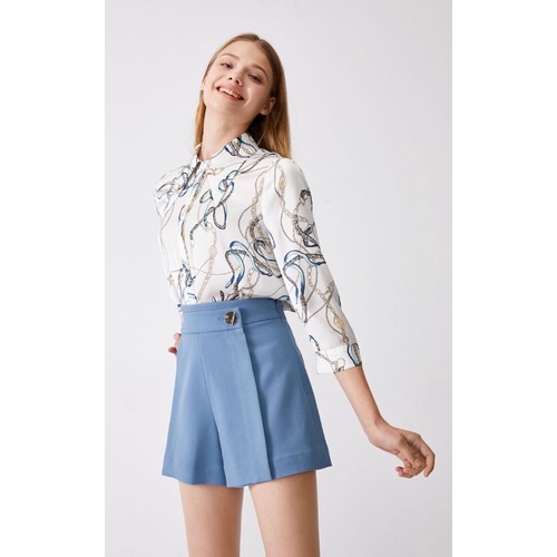 Quần short đùi xếp ly màu trơn cạp cao, thiết kế cá tính trẻ trung  - Hg Store 1994