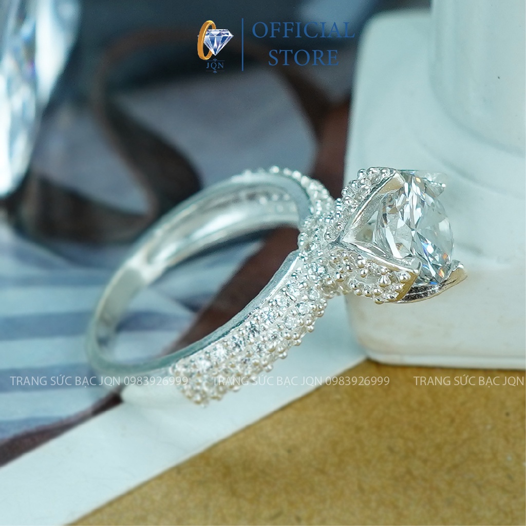 Nhẫn Bạc Nữ Đính Đá JQN Mẫu Mới Đẹp N67