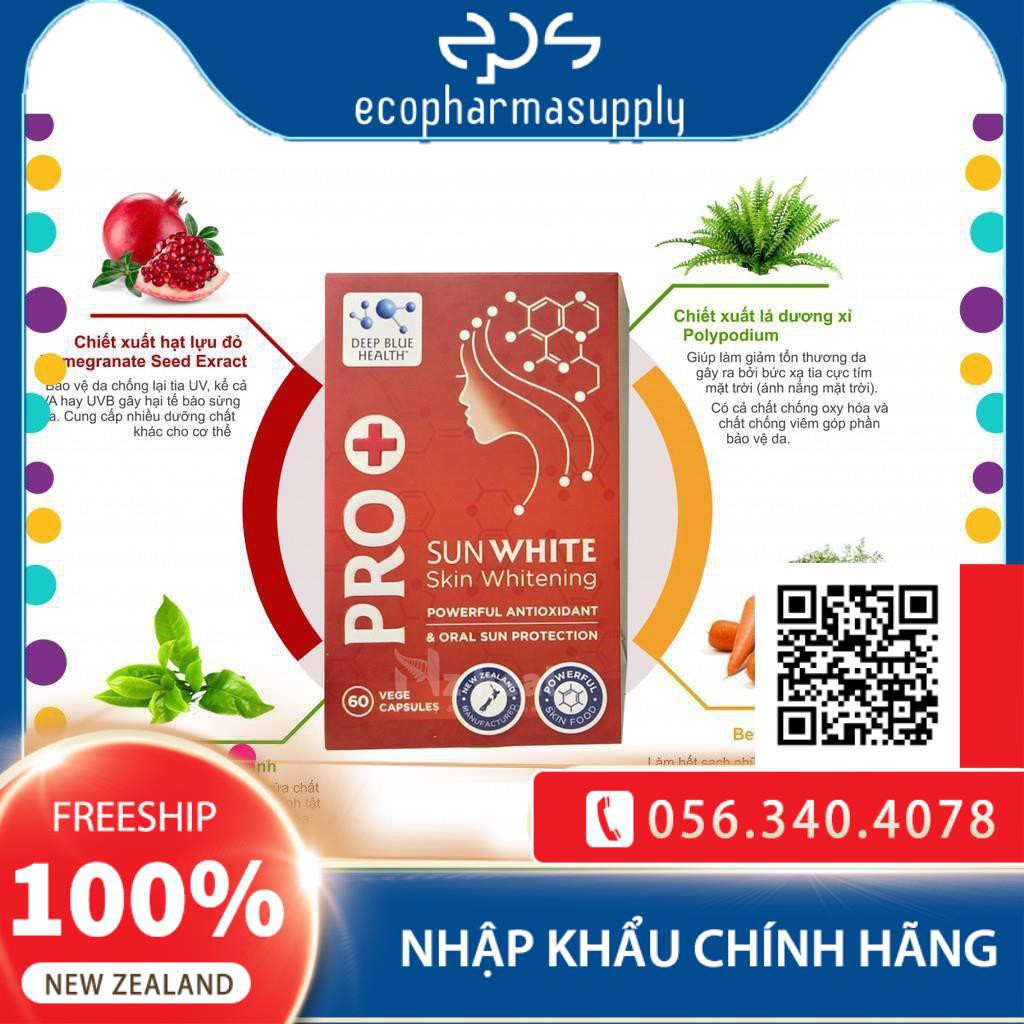 Chống nắng Deep Blue Health Pro Sun White New Zealand 60 viên | BigBuy360 - bigbuy360.vn