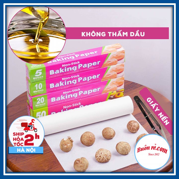 Giấy nến nướng,hấp bánh BAKING PAPER 10 mét không thấm dầu, chịu nhiệt cao -01481