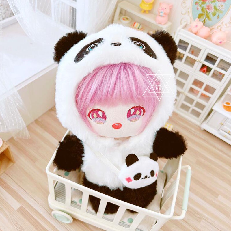 Đồ Chơi Búp Bê Nhồi Bông Gấu Trúc Lisa Jennie Jungkook Jimin 20Cm Thay Thế Được