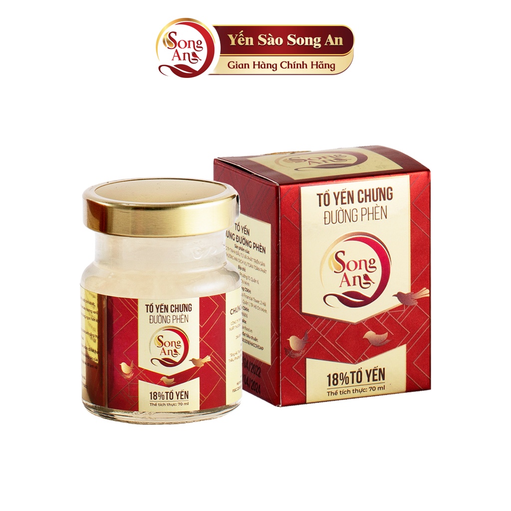 Nước yến chưng đường phèn Song An Food hũ 70ml bổ sung dưỡng chất, bồi bổ sức khỏe