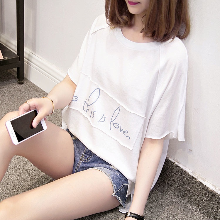 Áo Thun Tay Ngắn In Chữ Thời Trang Trẻ Trung