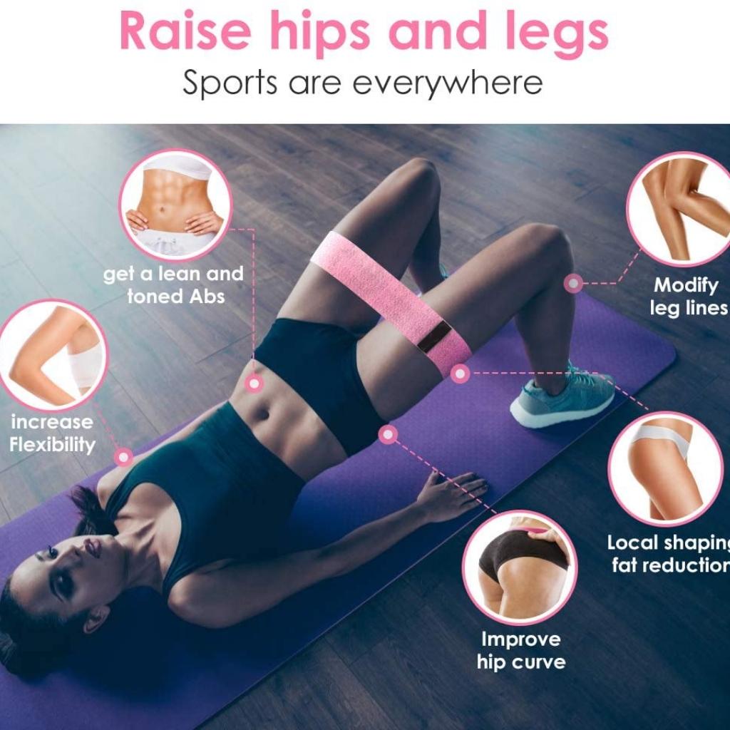 Dây kháng lực tập mông đùi nữ đàn hồi có điều chỉnh Aolikes, Dây miniband tập chân mông đàn hồi siêu bền