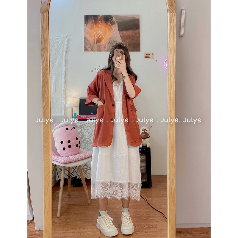 Áo blazer 1 lớp tay lỡ (ảnh thật shop chụp kèm video) | BigBuy360 - bigbuy360.vn