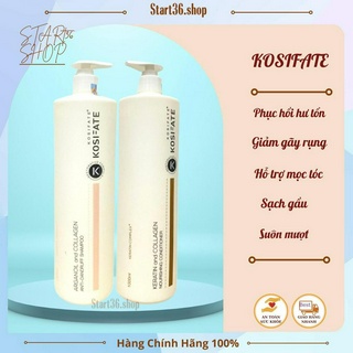 Dầu gội đầu Start36 dầu gội xả dưỡng sinh Kosifate Keratin collagen hỗ trợ mọc tóc giảm gãy rụng xơ rối, thơm lâu 1000ml