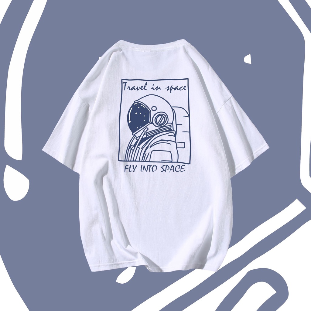 Áo thun Unisex dáng rộng. In 2 mặt Fly Into Space [V171]