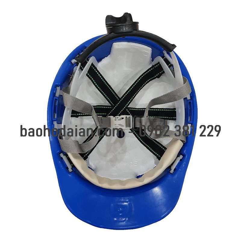 Nón bảo hộ lao động kiểu North HDPE màu xanh dương