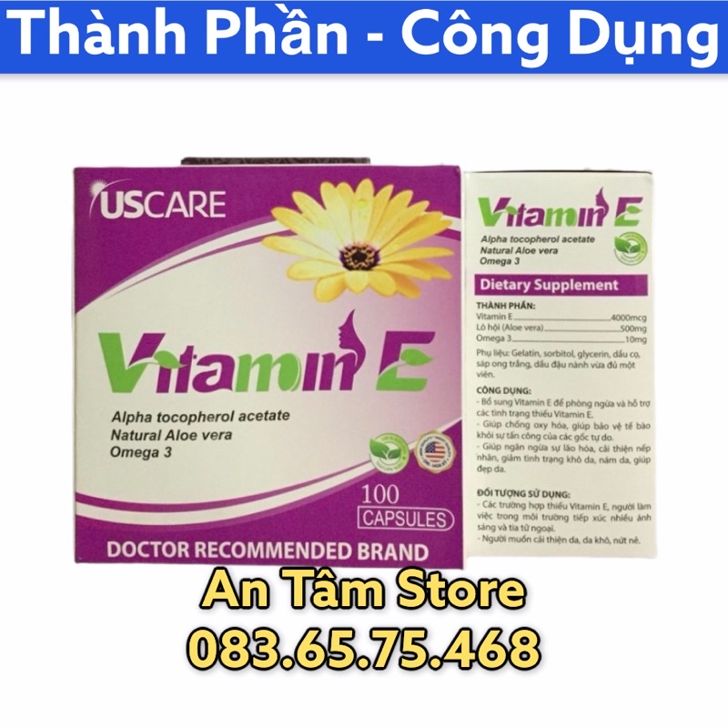 Viên Uống Vitamin E hoa cúc đẹp da, chống lão hoá, làm mịn và sáng da | Thế Giới Skin Care