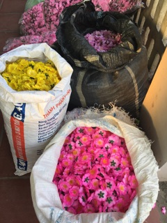 1kg hoa đào giả trang trí