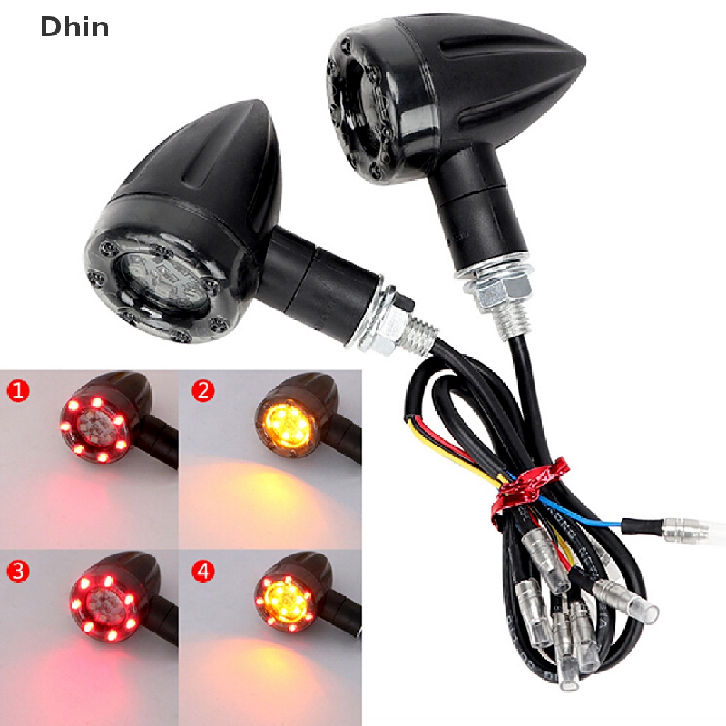 Đèn LED xi nhan màu hổ phách + đỏ chuyên dụng dành cho xe máy/ xe đạp