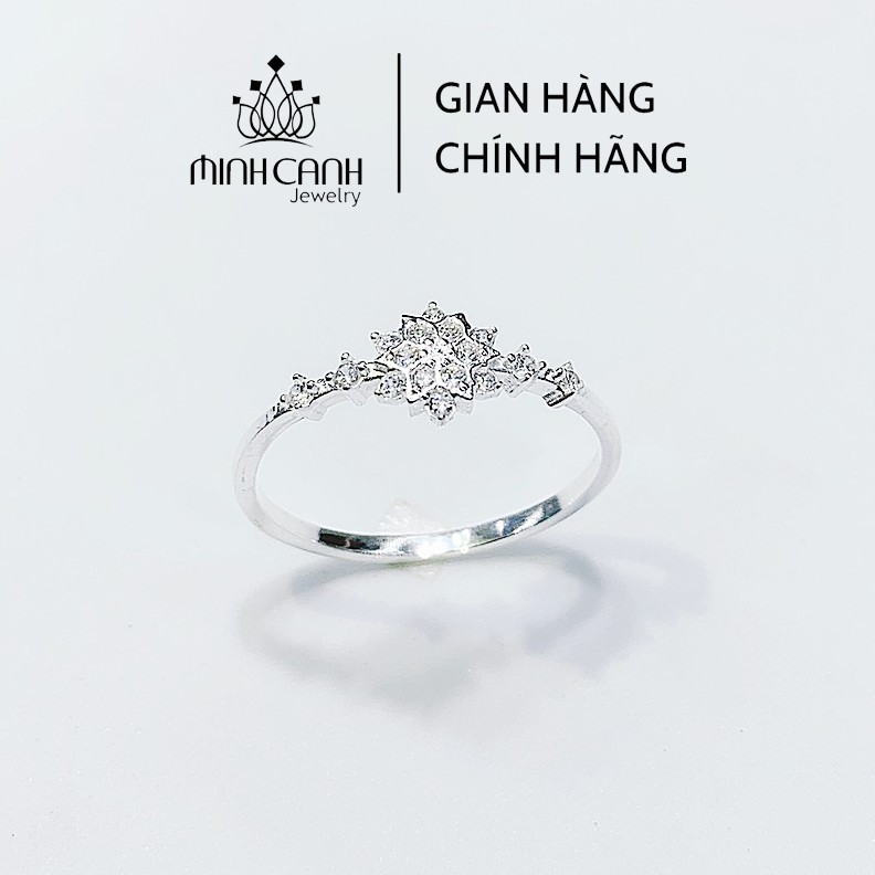 Nhẫn Bạc Hình Hoa Tuyết Đính Đá Sang Trọng - Minh Canh Jewelry