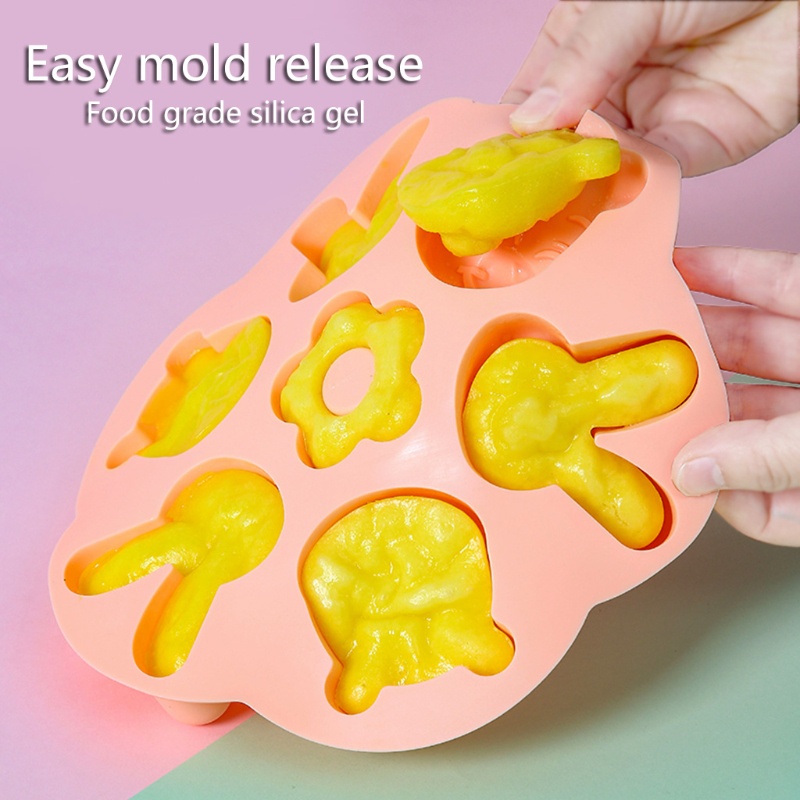 Khuôn Silicone Tạo Hình Làm Bánh Kẹo Hình Thỏ / Bò Sữa DIY