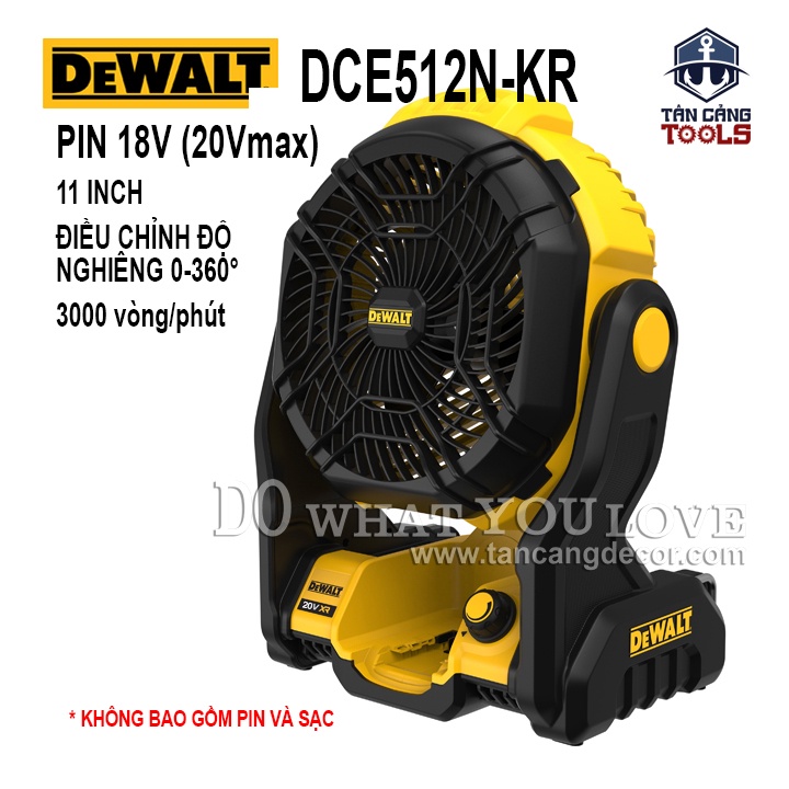 Quạt Dùng Pin 18V DeWalt DCE512N-KR ( Thân Máy )