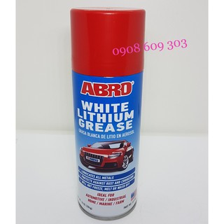 Chai Xịt Mỡ Bò Dạng Nước ABRO WHITE LITHIUM GREASE 284g