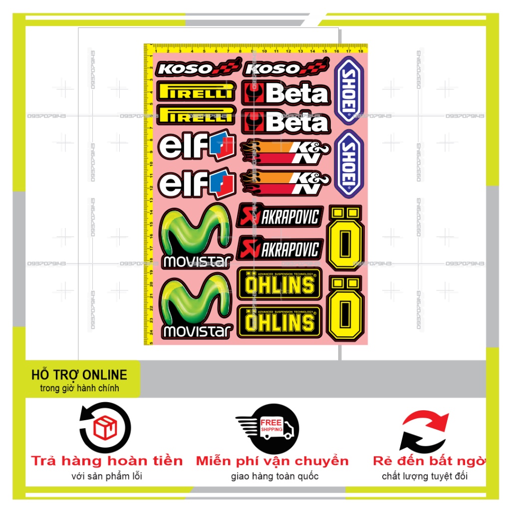 LOGO STICKER DÁN XE MÁY L 23 - SHINDECAL2