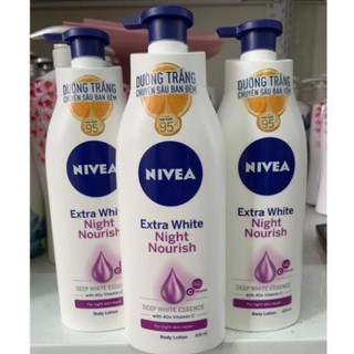 Sữa Dưỡng Thể Trắng Da Nivea Extra White Ban Đêm 400ml( mầu tím)