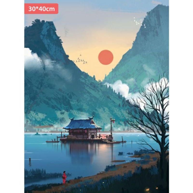Tranh tô màu tự làm theo số Tranh sơn dầu số hóa trang trí nhà cửa