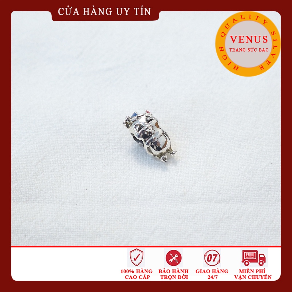 [Charm bạc 925 cao cấp] Charm gà con đôi mũ cờ mỹ- Mã sản phẩm VENUSA