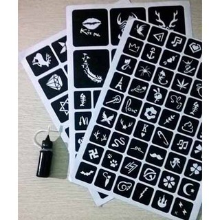Mực Xăm Tạm Thời Kèm Khuôn Dán