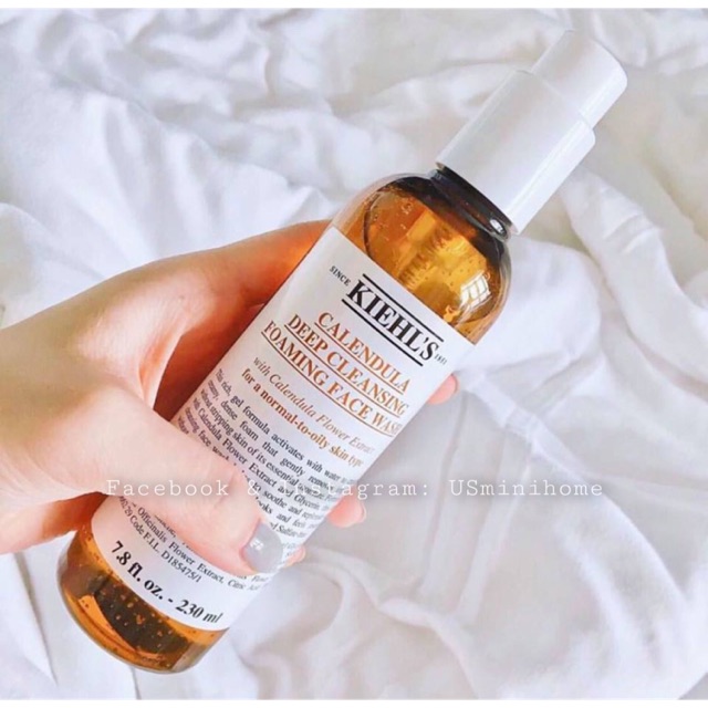 Sữa rửa mặt lành tính Kiehl’s Calendula Deep Cleansing Foaming Face Wash [bill US - chính hãng]