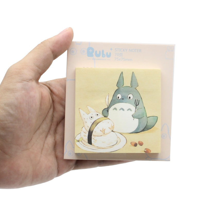 Giấy Note Hình Totoro 75 x 75 mm - Bubu 1335 - Mẫu 8 (70 Tờ)