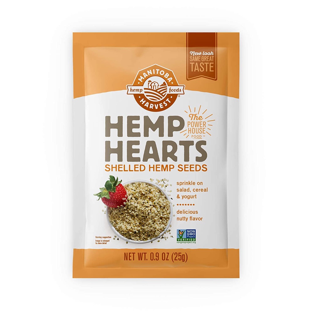 HẠT GAI DẦU BỔ SUNG ĐẠM PROTEIN &amp; OMEGA Manitoba Harvest Hemp Seeds, ĂN CHAY/KIÊNG Whole 30-Keto-Paleo-Kosher, 25g