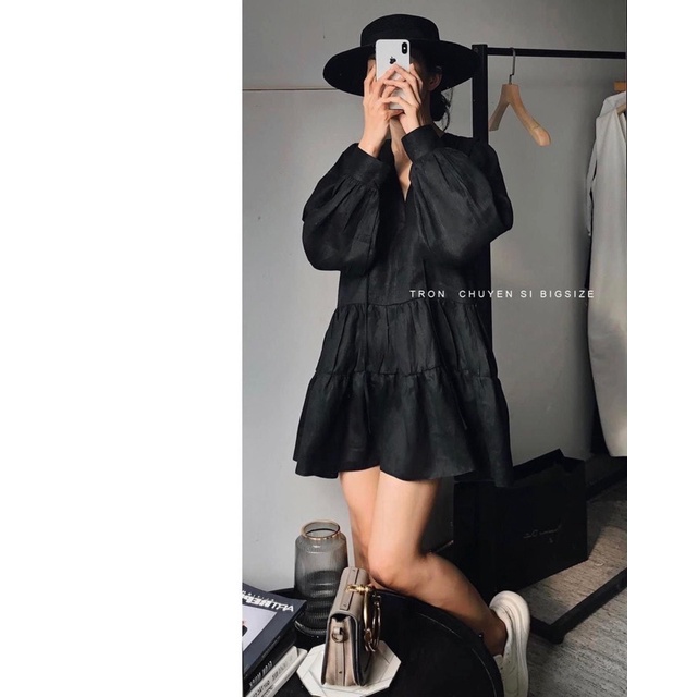 Đầm linen bigsize - hình thật cuối