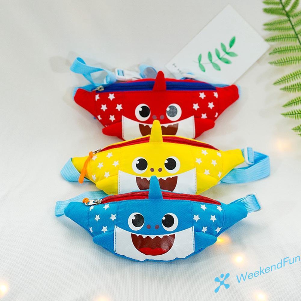 Túi bao tử đeo chéo hình cá mập dễ thương dành cho bé trai bé gái