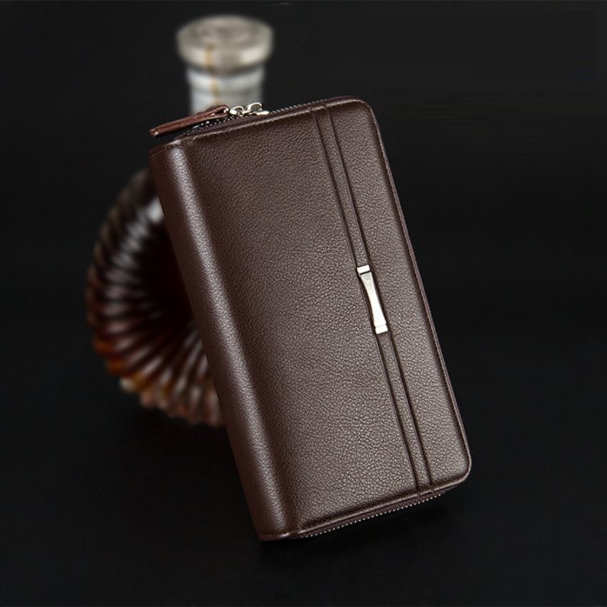 Ví dài cầm tay nam chất liệu da PU cao cấp size 20.5cm nhiều ngăn đựng vừa điện thoại và nhiều vật dụng cần thiết VN011