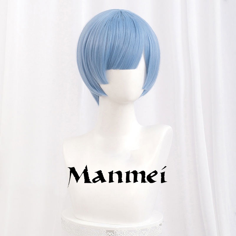 Manmei Anime Life in a Different World from Zero Re Rem Ram Emilia Cosplay Wig Heat Resistant Synthetic Wigs