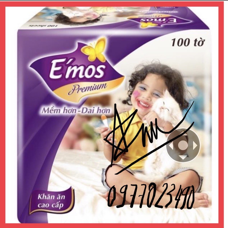 Khăn giấy vuông Emos 1 bịch