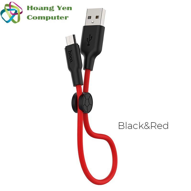 [25CM] Cáp Sạc MICRO USB Hoco X21 Plus Dài 25CM Dây Silicon Mềm Dẻo Chống Cháy - BH 1 Năm - Hoàng Yến Computer