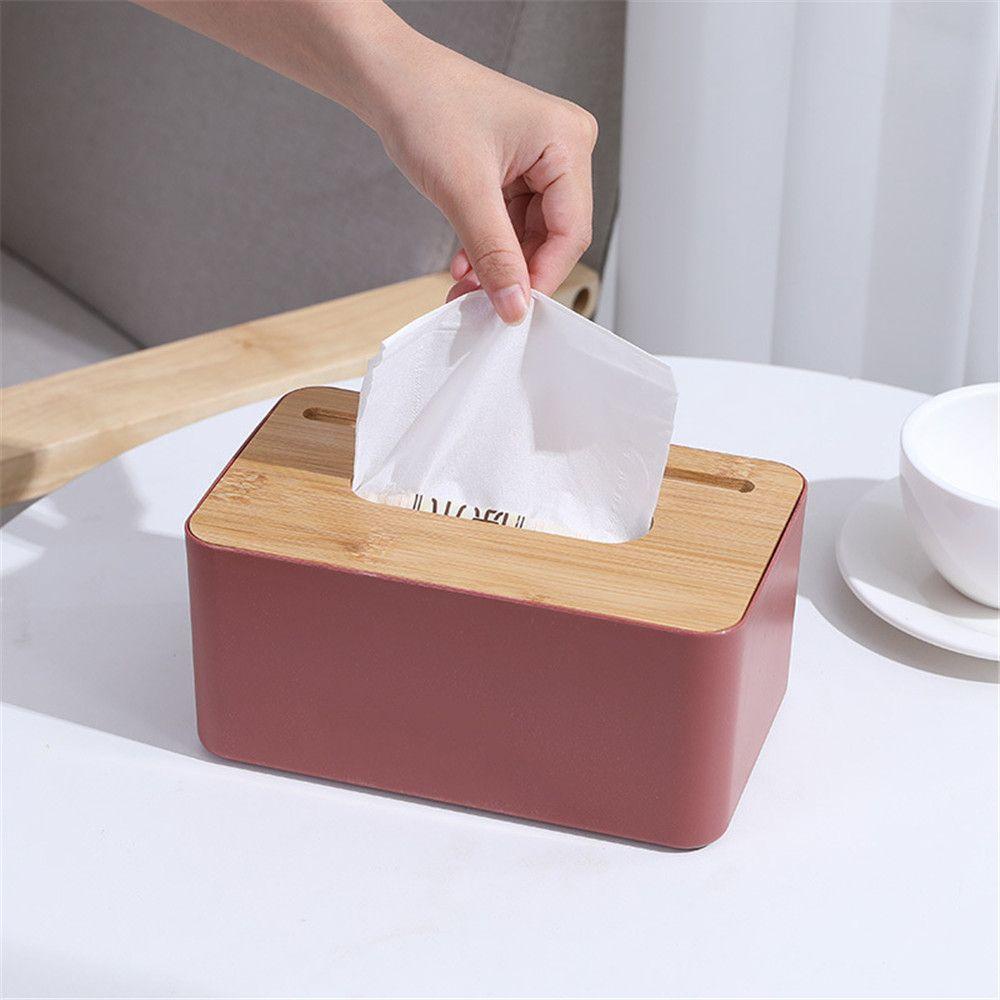 JUNE Hộp Đựng Khăn Giấy Bằng Gỗ Thiết Kế Sáng Tạo Ốp