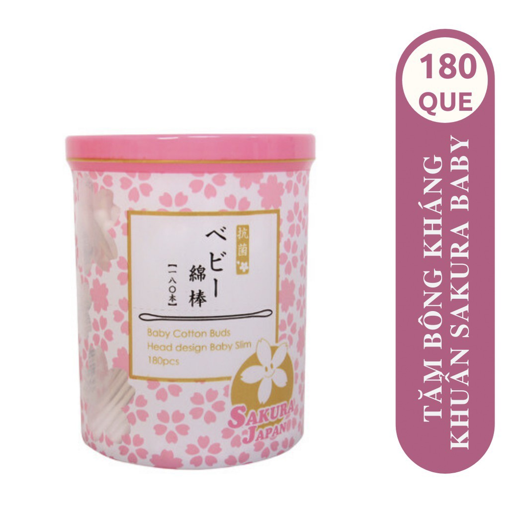 Tăm Bông Tiêu Chuẩn Kháng Khuẩn Sakura Nhật Bản