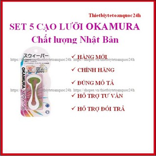 Set 5 chiếc dụng cụ cạo lưỡi cao cấp Nhật  - Okamura (Japan)
